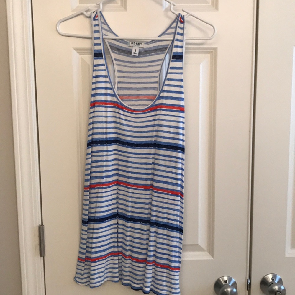 Old navy red white and blue tank top